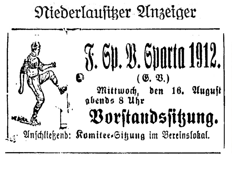 Niederlausitzer Anzeiger -  Ankündigung 1921