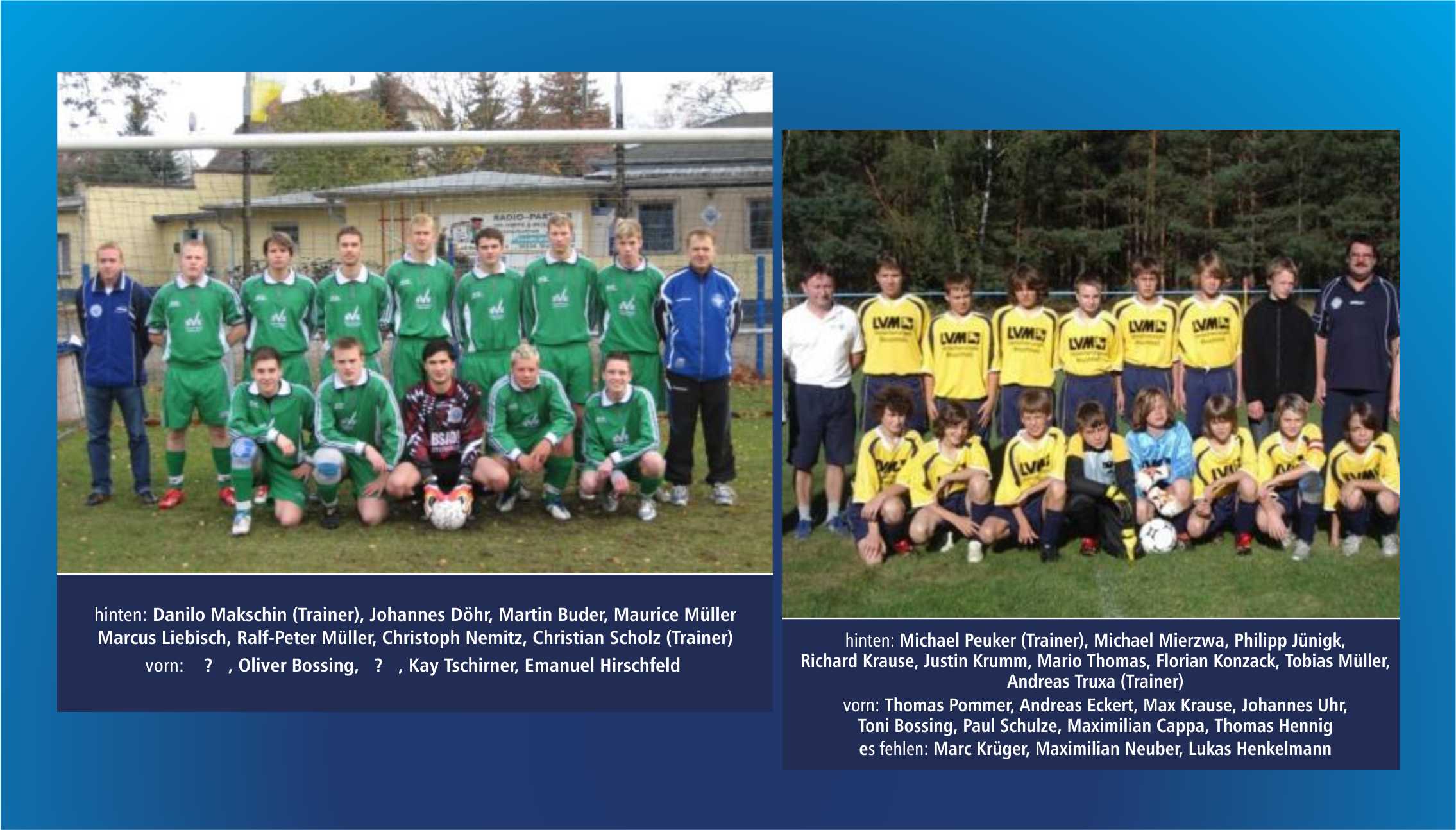 A-Jun.: SG SpVgg/ESKA sowie C-Jun.: SG SpVgg/SV Lugau