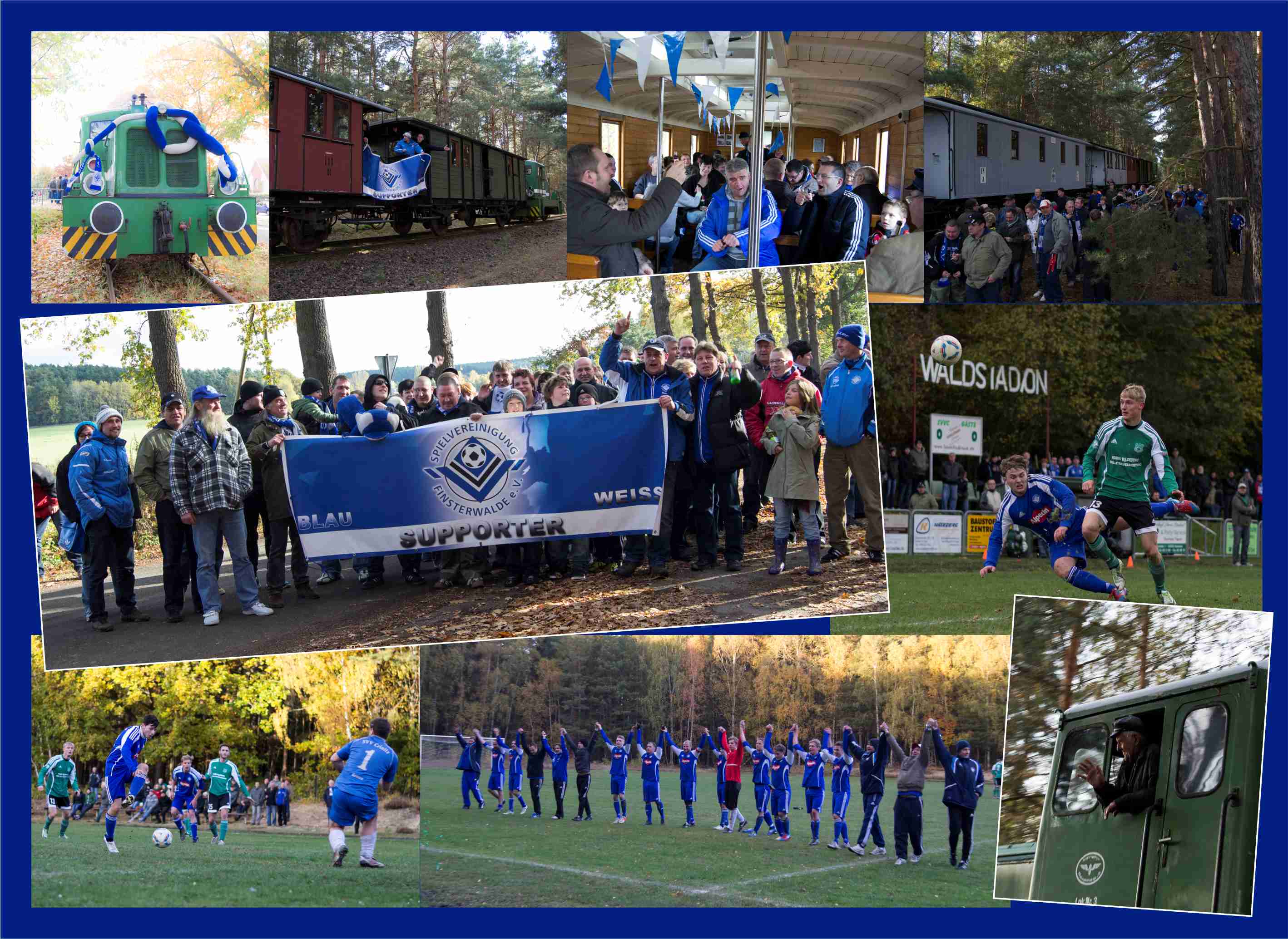 ...mit der Museumseisenbahn zum 2:0-Auswärtssieg