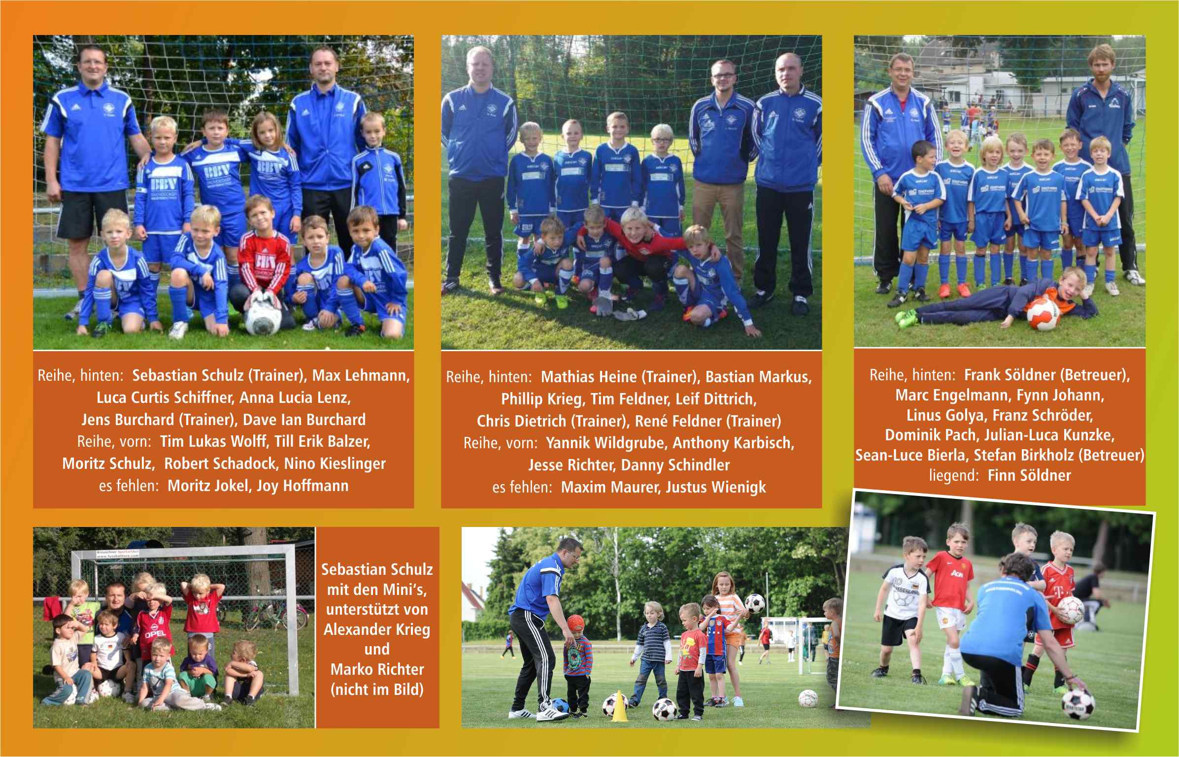 SpVgg-Jun.: F1(o.l.), F2(o.m.), G(o.r.), Minis(u.l.)