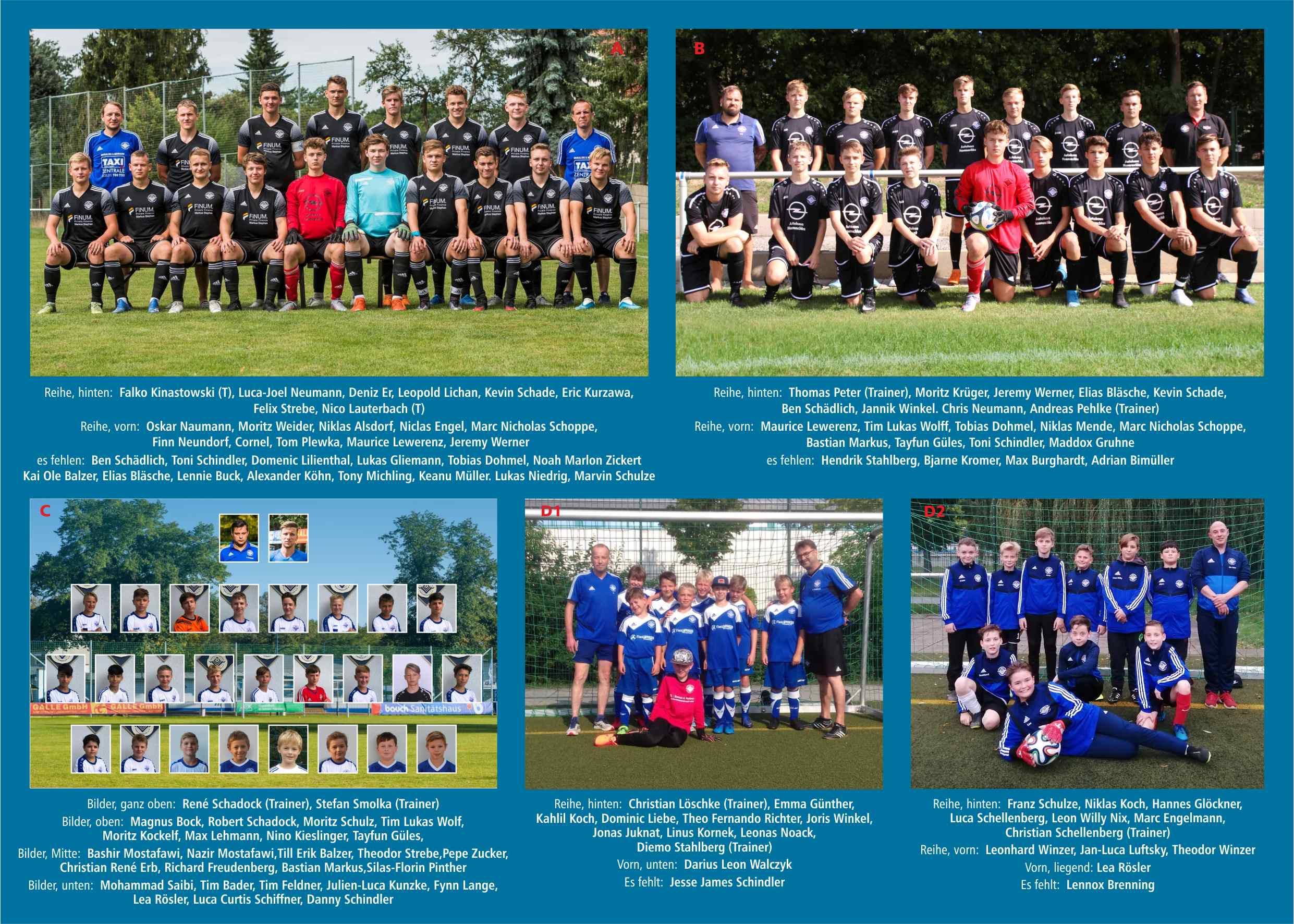 A-, B-, C- und die D1-/D2-Junioren